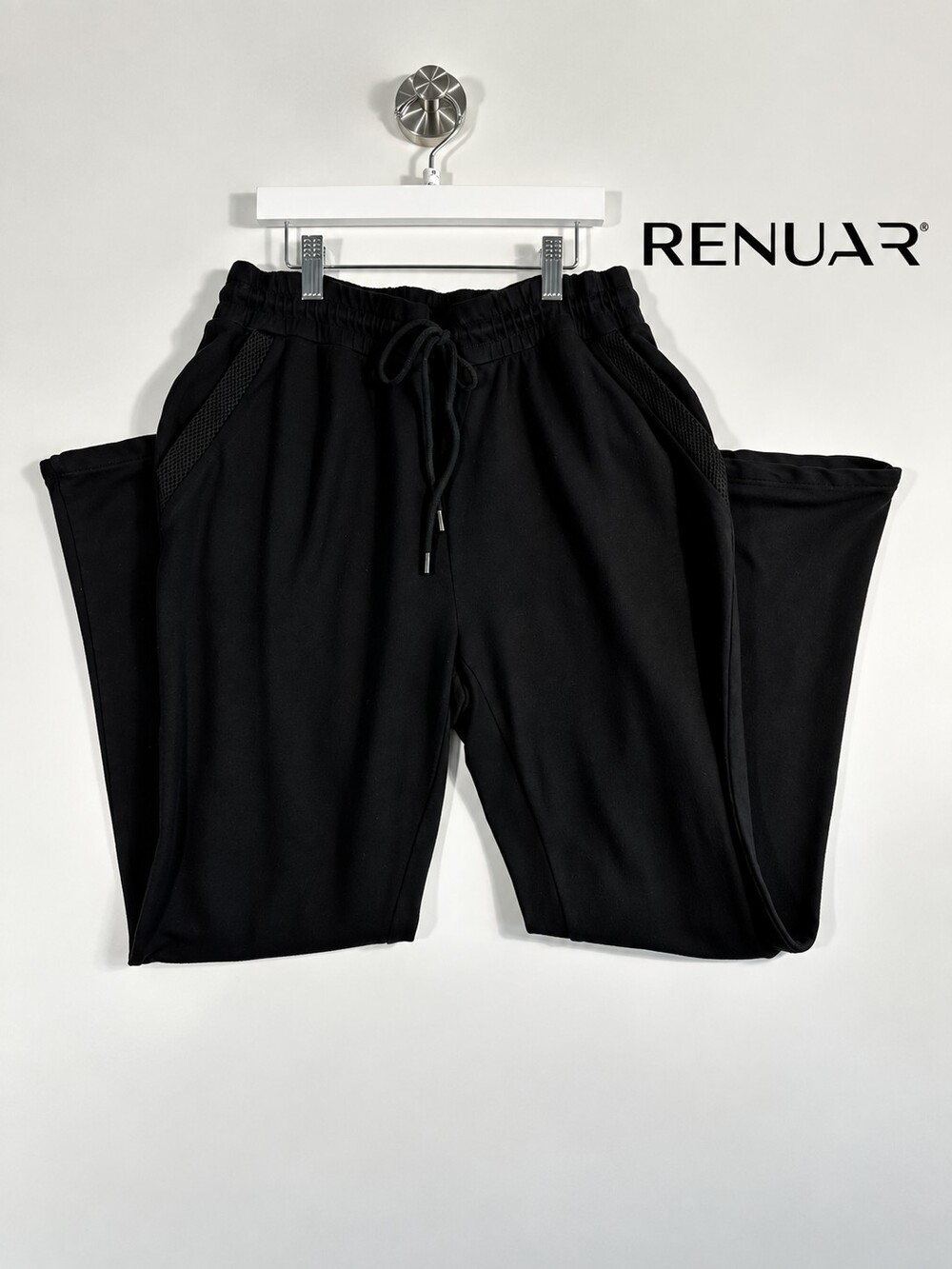 Renuar Black Modal Blend Drawstring Straight Leg Lounge Pants Women’s XL